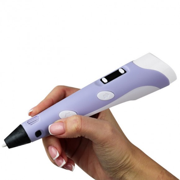 3D Ручка с LCD-дисплеем 3DPEN-2, (фиолетовый) + набор пластика