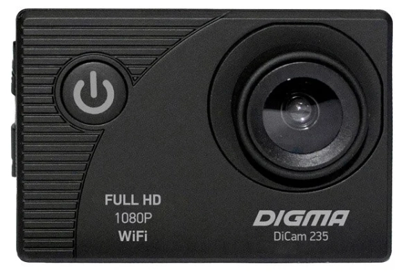 Экшн-камера DIGMA DiCam 235, 1920x1080, черный