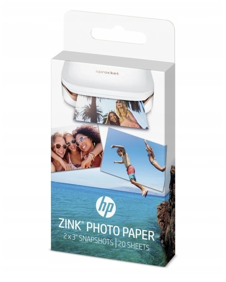 Фотобумага HP 2x3" Zink Sticky-Backed Photo Paper, 300 г/м2 20 листов, белый