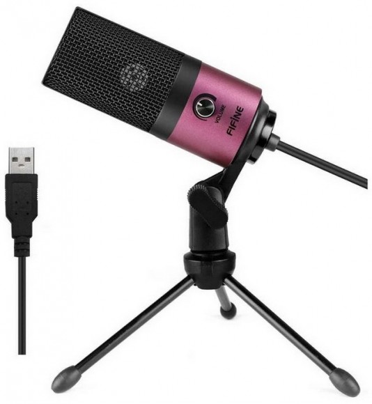 Микрофон Fifine K669, розовый