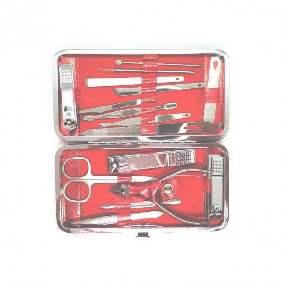 Маникюрный набор Makeup Kit & Manicure Set ZY-883 (16 предметов), красный
